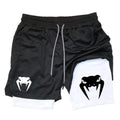 Men's 2-in-1 Running Shorts, High-Quality Elastic | SAMAG
