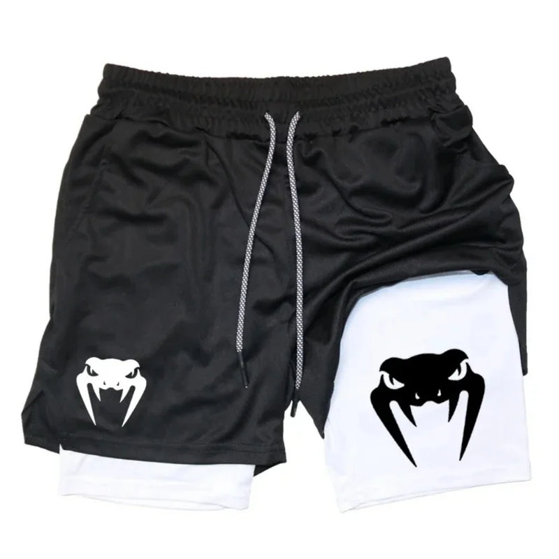Men's 2-in-1 Running Shorts, High-Quality Elastic | SAMAG