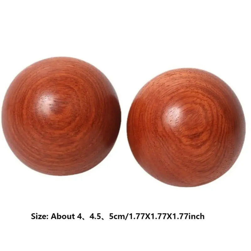 2Pcs Chinese Style Wooden Baoding Balls Massage Antique Stress Ball Hand Exercise Massage Balls Desktop Use