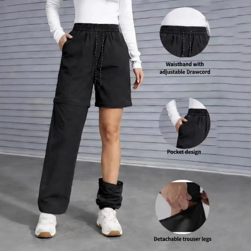 Women Elastic Waist Drawstring Pants Quick Dry Thigh - View 2 | SAMAG
