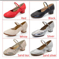 Dance Shoes Women Low-heeled Square Dancing Shoes Latin Salsa Dance Shoe Soft Sole Outdoor Dance Sneakers Spring Size 34-42
