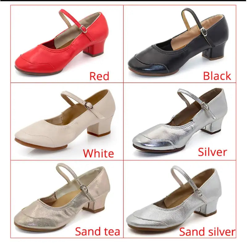Dance Shoes Women Low-heeled Square Dancing Shoes Latin Salsa Dance Shoe Soft Sole Outdoor Dance Sneakers Spring Size 34-42