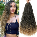 Goddess Bohemian Box Braids Crochet Hair Pre looped 18 14 Inch Boho Box Braids Soft Synthetic Braiding Hair for Black Women Kids