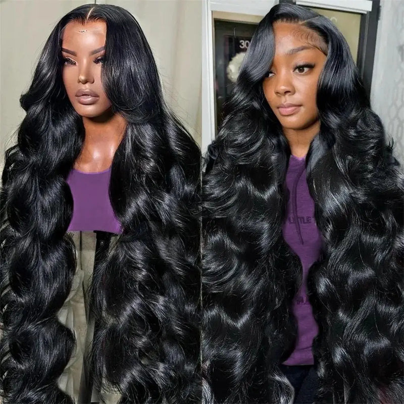Body Wave Lace Front Wigs Human Hair Pre Plucked 13x6 HD Lace Frontal Human Hair Wigs 200 Density Natural Color Human Hair Wig 13x4 Body Wave Lace Front Wigs Human Hair Pre Plucked Small Knots with Baby Hair 28 inch HD Full F