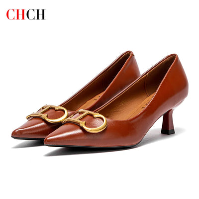 CHCH Women's High Heels New 4cm Black Simple Business | SAMAG