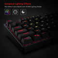 Redragon K582 SURARA RGB LED Backlit Mechanical Gaming Keyboard with 104 Keys-Linear and Quiet-Red Switches