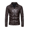 Spring Men's PU Leather Jacket Business Male Slim Fit Jacket Motorcycle Jackets Faux Leather Casual Windproof Black Leather Coat