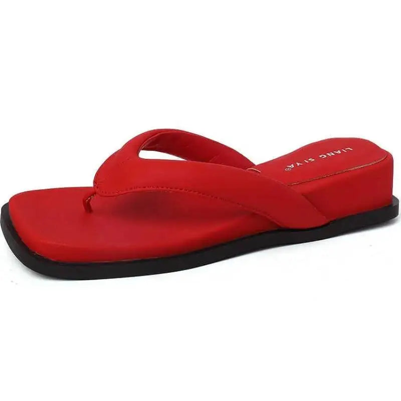 2026 Women's Wedges Heel Flip Flop Shoes Summer  Women Fashion Clip Toe Slippers Casual Comfort Beach Vacation Slides Shoe