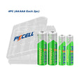 4/8/16/24 Pack PKCELL 2200MAH AA Battery +AAA 850MAH 1.2V NI-MH AAA/AA Rechargeable Batteries and Battery Box for Flashlight Toy