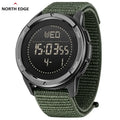 NORTH EDGE ALPS 1 Men's Digital Watch Carbon Fiber Case Shockproof Outdoor Sports Watch Compass 50M Waterproof