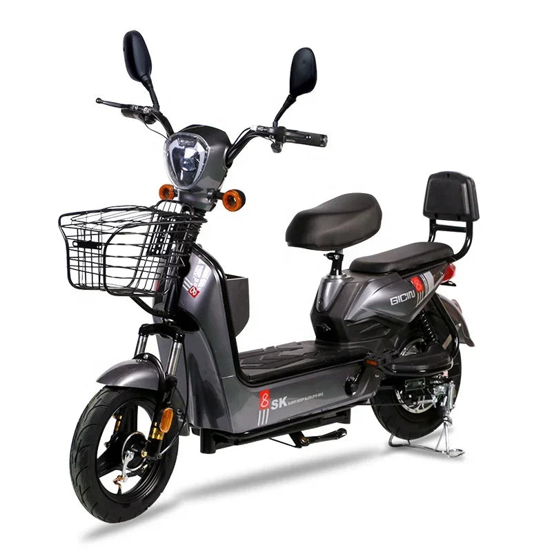 New Electric Bicycles Lead-acid Lithium Battery 48V 12A  20A Urban Electric Scooter 14" Two-wheeled Battery Car Adult Mobility