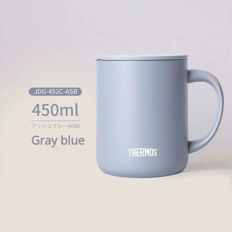 THERMOS Mug 450ml Handle Mug, Keep Cold & Keep Hot Stainless Steel Thermos, Leakproof Coffee Mug & Milk Cup for Office,BPA Free