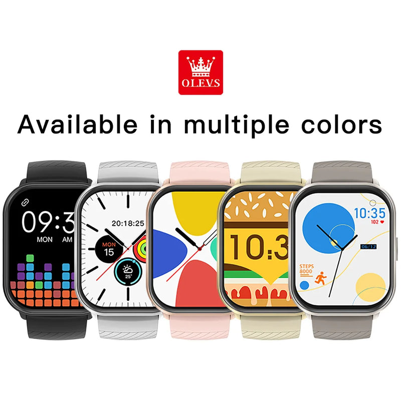 OLEVS Watch Multilingual Electronic Watch IP68 Waterproof Smartwatch Outdoor Sports Fitness Tracker Health Monitor BT5.2 8206