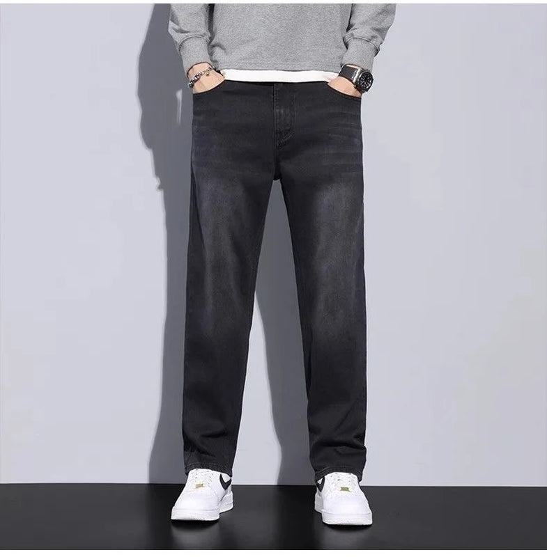 Four Season Men Straight Leg Cargo Jeans Male | SAMAG