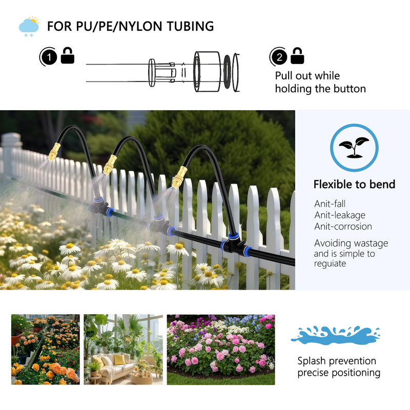 30-5m LCD Quick Connect Atomizing Sprinkler Timer Irrigation Kit Custom Automatic Watering System Flexible Adjustment Nozzle