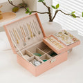 Double - layer Wooden Jewlery Box Ring Jewelry Boxes and Packaging with PU Leather Storage Organizer and - Visuel 4 | SAMAG