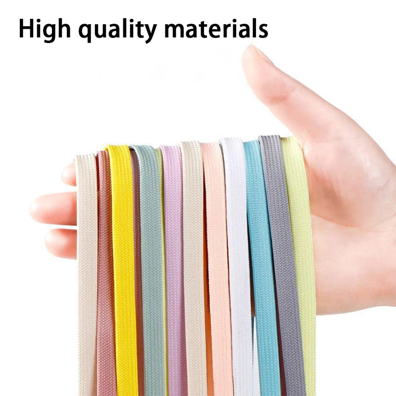 Classic Solid Color Laces 0.8cm Wide Flat Shoes Sneakers shoelaces Shoe Accessories 100/120/140cm shoelace 1Pair