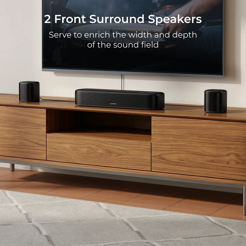 ULTIMEA 7.1ch Soundbar with 5.25" Subwoofer&4 Surround Speakers, Sound Bar for TV with Dolby Atmos&APP Control, VoiceMX, BassMX