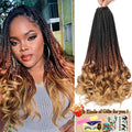 14” French Curls Braiding Hair Pre Braided Synthetic Box Braids Crochet Curl Ends French Curl Crochet Braids for Women And Kids