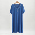2026 Spring Summer Men's Modal Robes Pajamas Shower Mid-long Knee Length Thin Bathrobe Loose Plus Size Man Homewear Sleep Dress