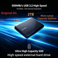 For Toshiba A5 2.5 Inch External Portable Hard Disk USB 3.2 Ultra High Speed High Capacity for Laptop PC Mac Desktop Storage HDD