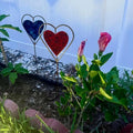 Garden Decors for Outside,Metal Love Heart Decorative Garden Stakes Yard Art Garden Decorations for Outdoor Pathway 37JD