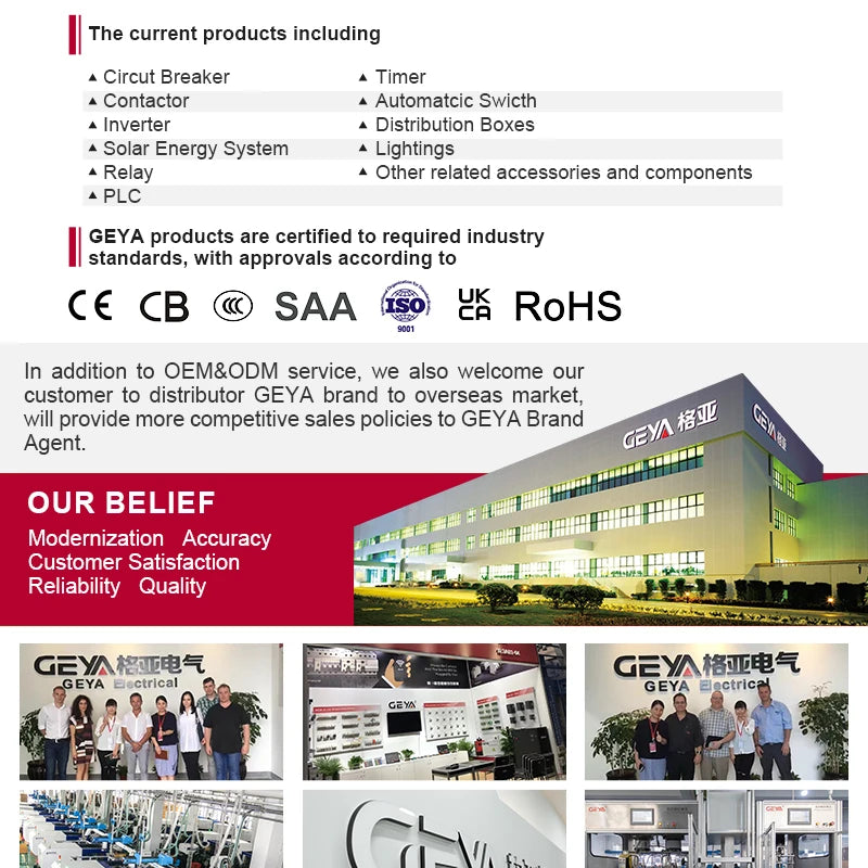 GEYA Din Rail Adjustable Over Voltage Under Voltage Protection Device 40A 63A 80A 220VAC Digital Display Voltage Protector