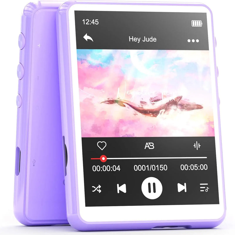 MECHEN 64GB MP3 Player Bluetooth 5.3 with 2.4" Full Touch Screen，Portable Digital Music Player with Speaker，FM Radio, Line Recor