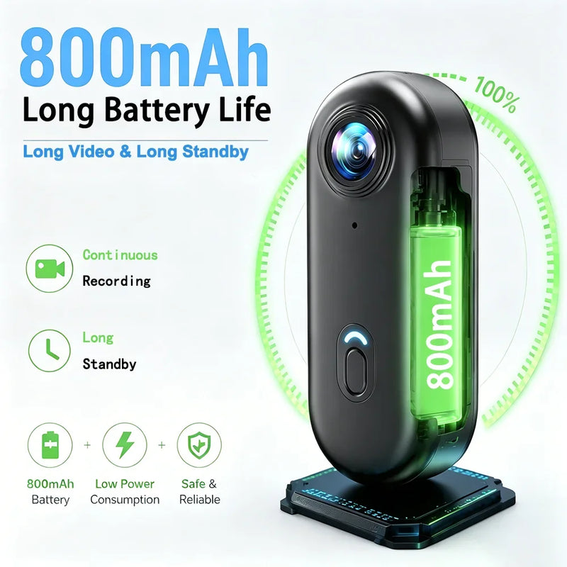 4K/1080P  Mini Magnetic Action Camera HD WiFi Wireless Body Mount POV Holder Bodycam Vlogging Motorcycle Helmet Sports Video Cam