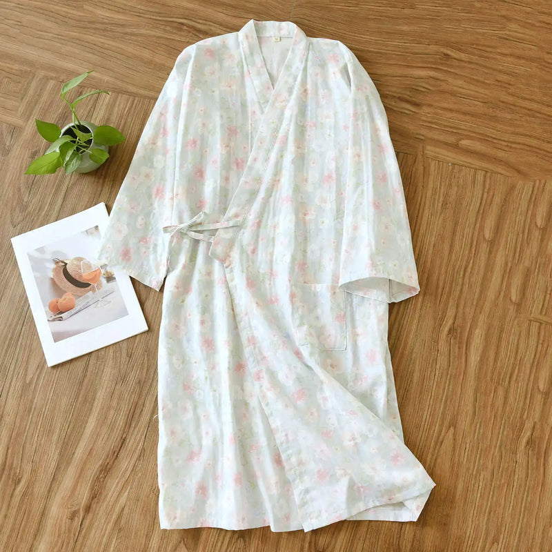 Japanese-style Kimono Pajamas Summer New 100% Cotton | SAMAG