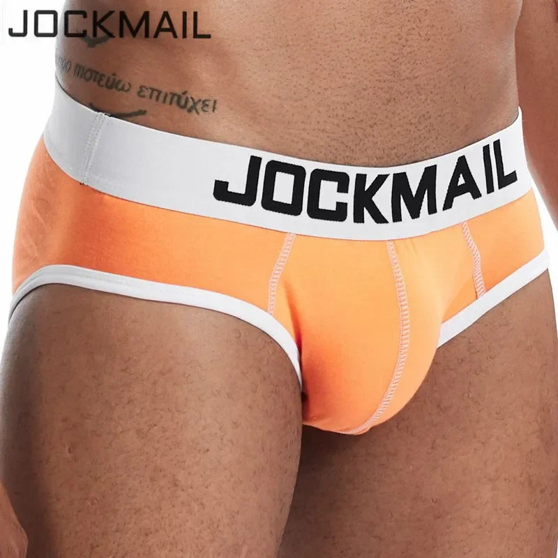 JOCKMAIL Brand Mens Bikini Underwear Cotton Classic Basics Sexy Men Briefs U Convex Calzoncillos Hombre Cueca Gay Men Panties