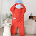 Cartoon Big Mouth Monster Cute Funny Onesie Pajamas Thickened Coral Fleece Homewear For Couples Men Women Autumn Winter Pajamas
