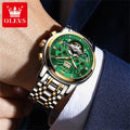 OLEVS 9910 Mens Watch Original Luxury Brand Waterproof Luminous  Automatic Mechanical Watch Dual Calendar Watch Box Reloj