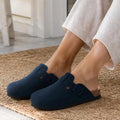 Comwarm Arch Support Unisex Clogs Slippers With Adjustable Metal Buckle Vegan Suede Mules Anti-slip Cork Footbed Potato Shoes