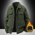 Plus Size 8XL Men Autumn Jacket Cotton Padded Corduroy Coat Male Big Large Loose Fit Business Korean Elegant Work Casual Outwear
