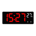 Voice Control Alarm Clock Digital Temperature Date 2 Alarm USB Powered Always On Snooze Table Clock Night Mode 12/24H LED Clock