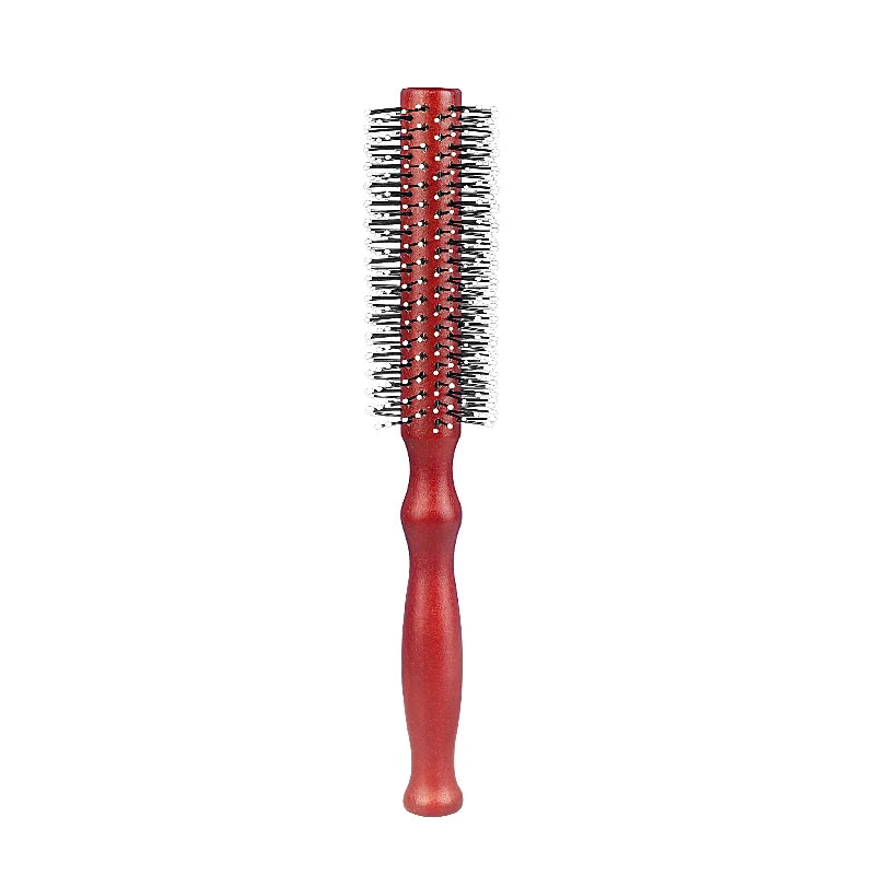 1Pcs Wood Handle Round Rolling Brush Straight Twill Hair Comb Boar Bristle Round Barrel Hair Curling Brush Hairdressing Tool