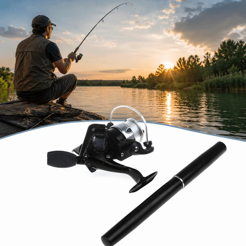 Portable 39 Inch Spinning Reel Combo Telescopic Compact Pocket Fishing Pole Pen Fishing Rod Reservoir Fishing