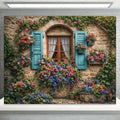 Garden Flower Windows Backdrops Indoor Floral Window Adult Birthday Party Decor Background Photography Studio Supplies Banner