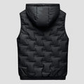 Men Autumn Winter Thickened Waistcoat Hooded Sleeveless Zipper Placket Vest Coat Down Vest Outwear Men's Iinsulated Vest