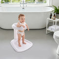 Baby Bath Shower Stand Floor Standing Adjustable Shower Tower for Toddler Standing Up Themselves, Grey/Pink/Khaki Ergonomic Standing Bath Support for 6-36 Months Baby