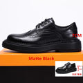 Luxury Mens Dress Shoes Genuine Leather Brogue British Business Suit Thick Sole Formal Casual Breathable Wedding Shoes Male