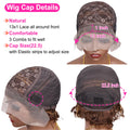 Pixie Cut Wig Transparent Lace Front Human Hair Wig Short Kinky Curly Bob Wigs Brazilian Water Wave Human Hair Wigs For Women