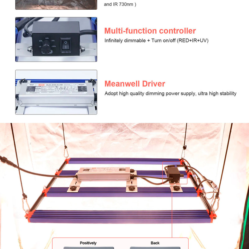 1000W LM301H EVO 650W Full Spectrum LED Grow Light Bar UV IR Turn on/off For Indoor Flower Tent Plant Growth Phyto Lamp