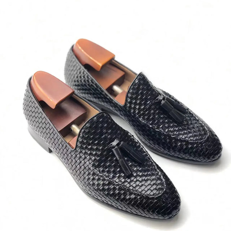 Cie ML26 Tassel Weave Loafer Men Classic Leather Outsole Breathable Shoe Black Custom Color &Size
