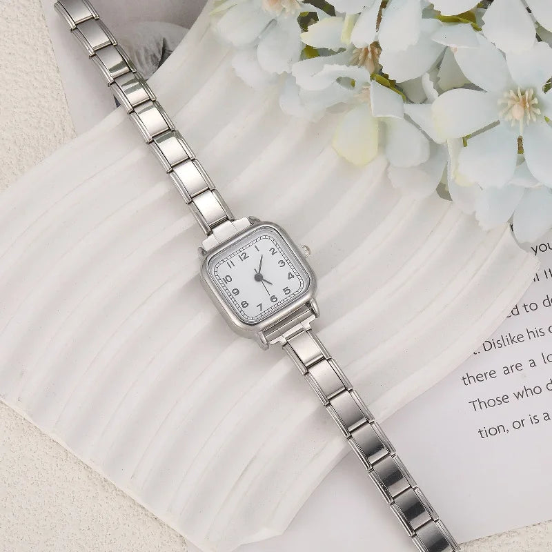 9MM Titanium Stainless Steel Bracelet for Women Men Watch Bracelet DIY Making Italian Charm Link Bracelets Replacement Fashion