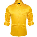 Solid Satin Shirts for Men Sage Green Black Yellow Red | SAMAG