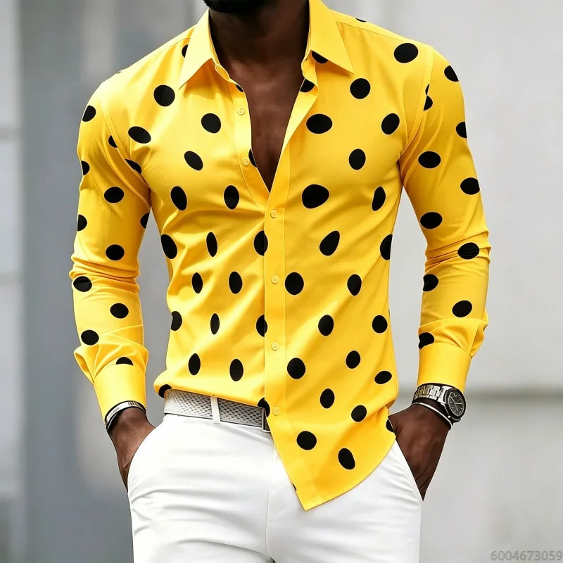 Men's shirt with polka dot print, trendy and personalized | SAMAG