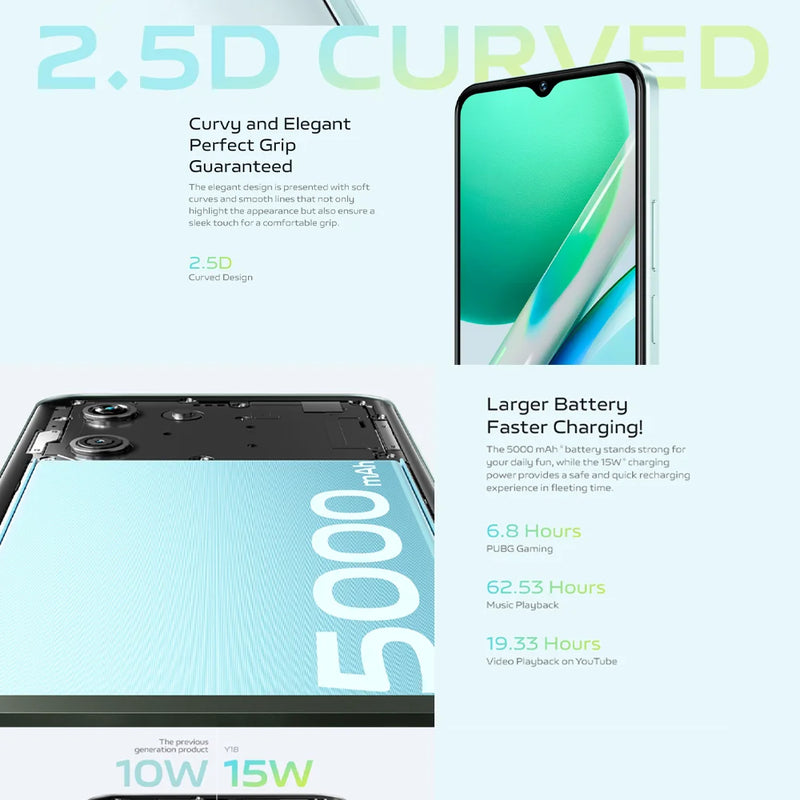 VIVO Y18 5G LTE Smartphone 8GB+256GB 6.56"/50MP/5000mAh/ Fashion Dual SIM Unlocked 2026 New Arrival Android Mobile Phone
