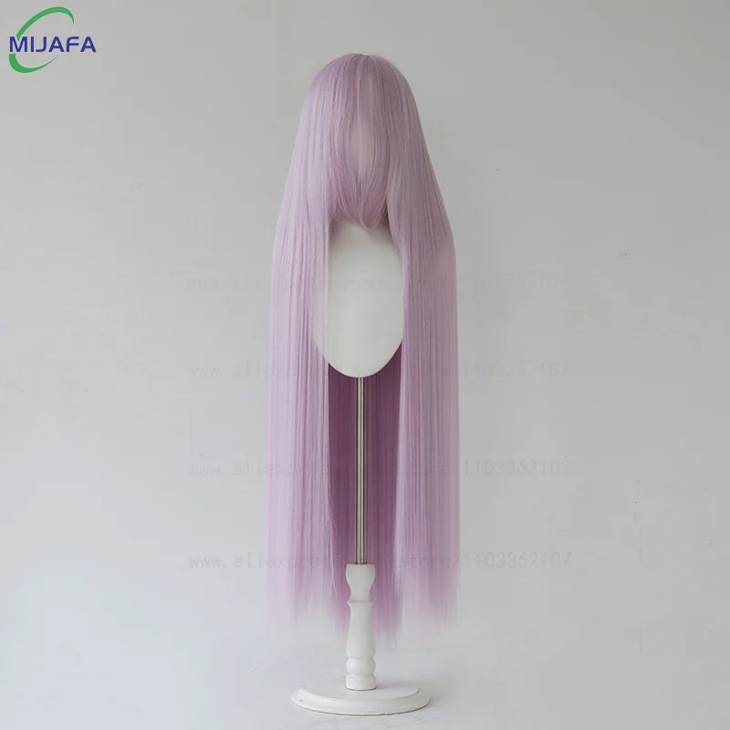 Very High Quality 600g 68 Colors 40 Inch 100cm Long Straight Cosplay Wig With Bangs Heat Resistant Hair Anime Wigs + Wig Cap